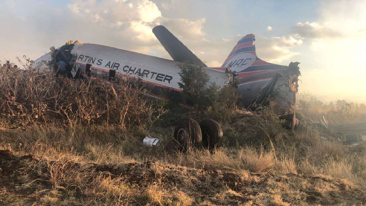 WATCH footage from inside South African plane crash that injured two