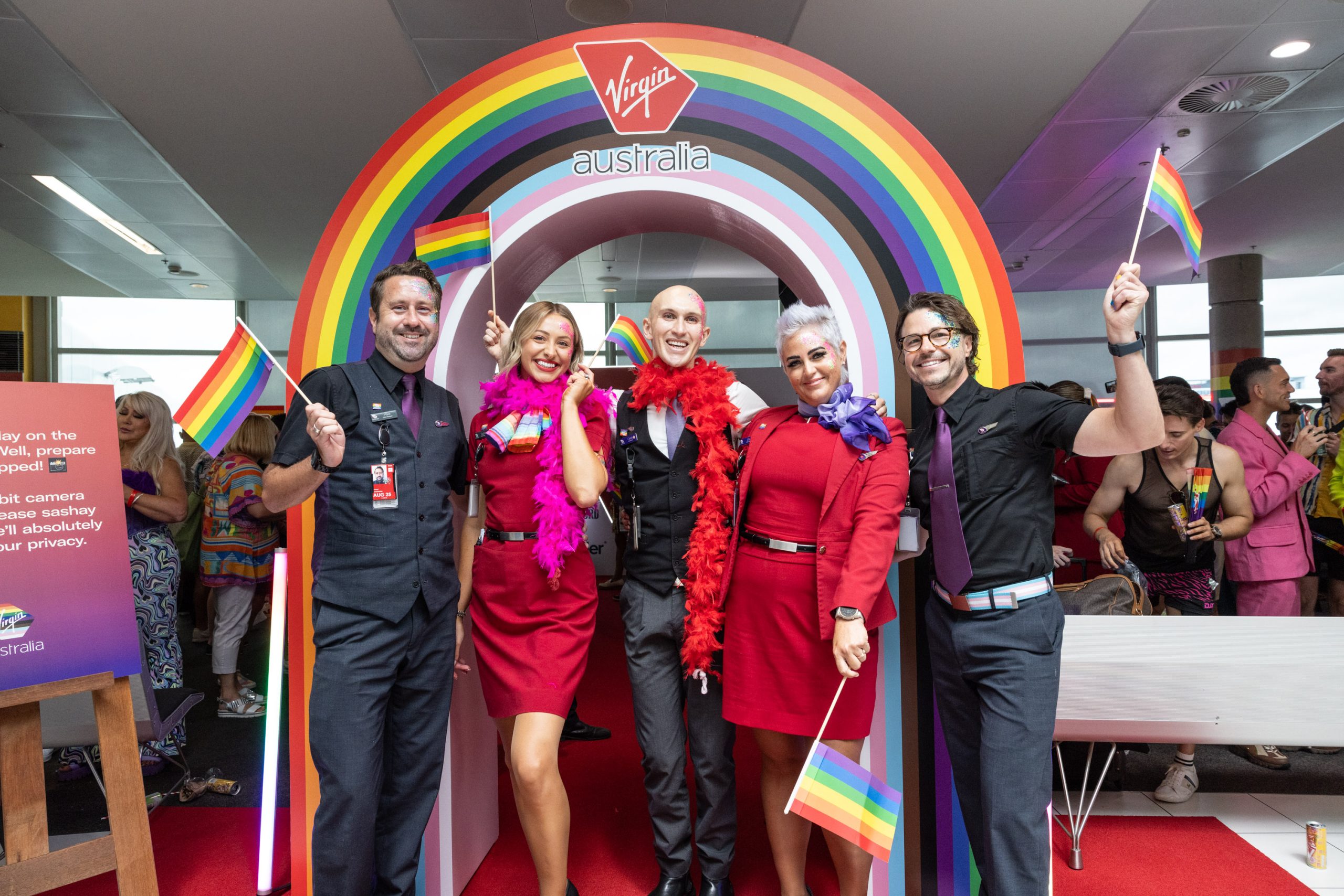 PHOTOS Virgin & United celebrate Mardi Gras 2024 with trio of Pride